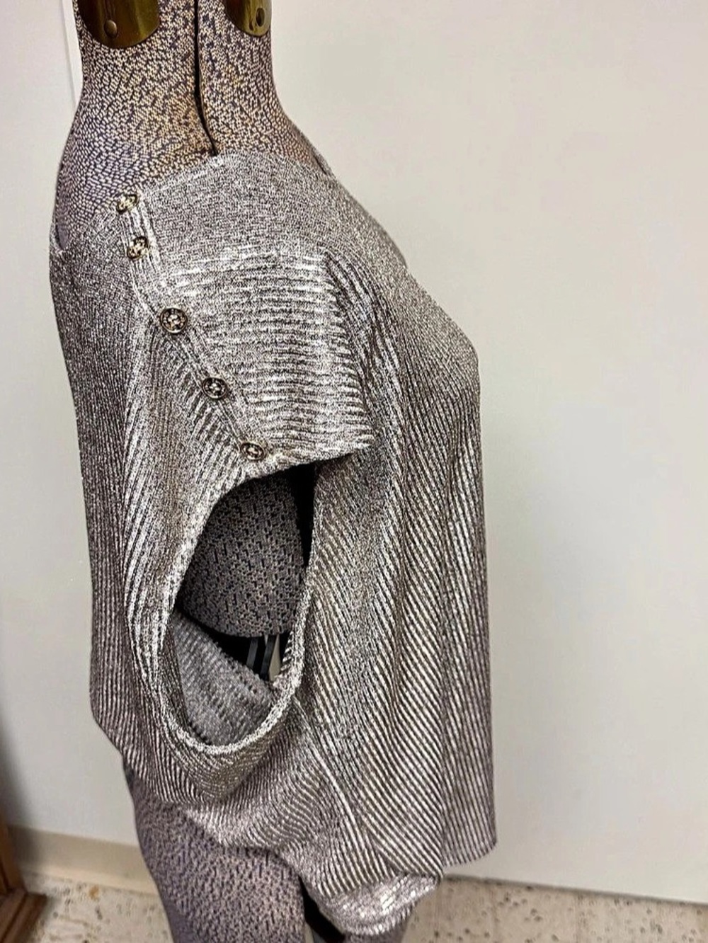 Calvin Klein Metallic Short Sleeve Tunic Size 2X Like New - Picture 3 of 4